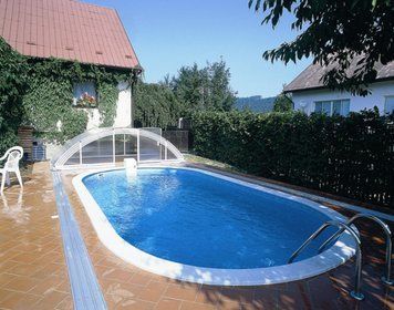 Басейн каркасний 12х6х1.5 м з отворами, для монтажу в ґрунт, IBIZA OVAL 3EXB0426 GB-3EXB0426 фото