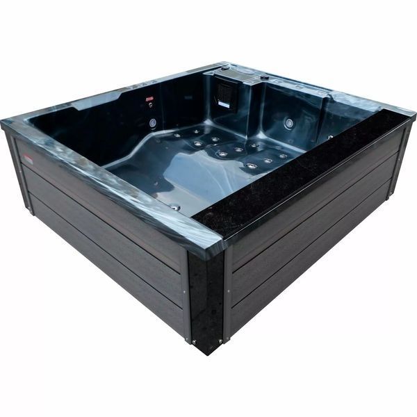Гідромасажний басейн Aquajoy Venice (215х190х70 см), темний опал, з динаміками та LED-підсвічуванням 41413 фото