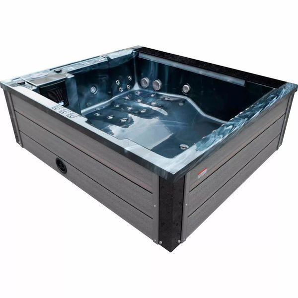 Гідромасажний басейн Aquajoy Venice (215х190х70 см), темний опал, з динаміками та LED-підсвічуванням 41413 фото