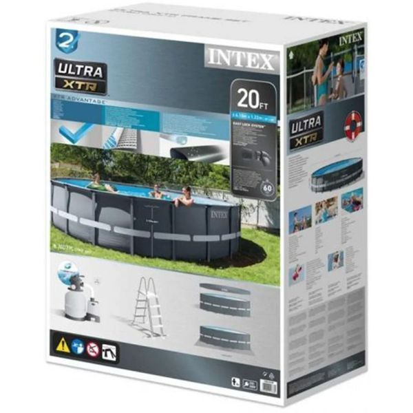 Каркасний басейн Intex 26340 ULTRA XTR (732х132 см) з пісочним фільтром, драбиною, підкладкою і тентом 40129 фото