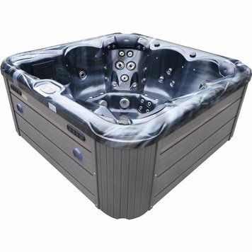 Гідромасажний басейн Aquajoy Ibiza (200х200х89 см), темний опал, з динаміками та LED-підсвічуванням 41414 фото