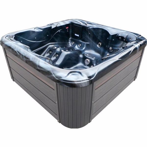 Гідромасажний басейн Aquajoy Ibiza (200х200х89 см), темний опал, з динаміками та LED-підсвічуванням 41414 фото