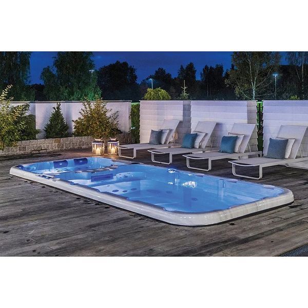 Плавальний SPA басейн Passion Spas Dynamic Deep (590x227x155 см), Сріблясто-білий 35579 фото