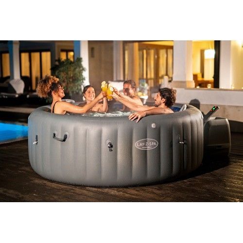 Надувний джакузі Bestway 6001T LAY-Z-SPA Santorini HydroJet Pro з програмним керуванням, на 7 осіб &Oslash; 216 x 80 см, графіт| , Bestway 6001T фото