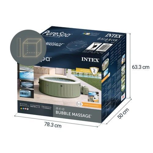 Надувний джакузі - СПА Intex 28428 216 х 71 см PureSpa Bubble Massage 28428 фото