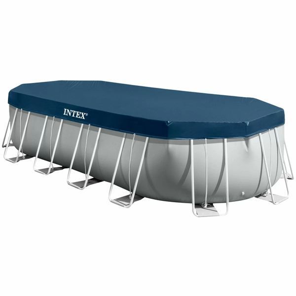 Каркасний басейн Intex 26798 OVAL (610х305х122 см) з картриджним фільтром, драбиною та тентом 31419 фото