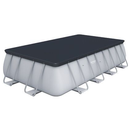 Каркасний басейн Bestway 56670 (488х244х122 см) з картриджним фільтром, сходами та тентом AQ-18200 фото