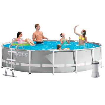 Басейн каркасний INTEX, 457Х107 СМ (ФІЛЬТР-НАСОС, СХОДИ, ТЕНТ) 26724 фото