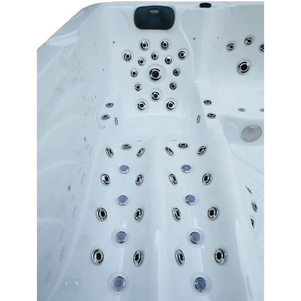 Гідромасажний басейн Aquajoy Borneo (230х230х96 см), Сріблясто-білий мармур 40299 фото